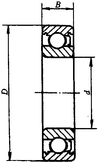 5.60000-Z型一面帶防塵蓋的深溝球軸承(GB/T 276—1994)